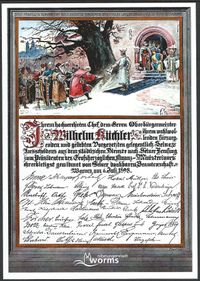 Kaiser Heinrich IV, Worms - Postkarte 2024 Stadtarchiv