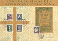 05.11.1953 FDC &Ouml;stereich - F&uuml;r den Wiederaufbau der evangelischen Schule Wien - Lutherbibel, Luther Briefmarken
