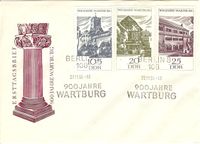 Michel: DDR 1233 - 1235, Wartburg, Martin Luther