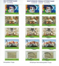 02.05.2017 Kraftverkehr Torgau Citypost, 500jähriges Reformationsjubiläum Torgau, Bogensatz (1 Bogen) gestempelt, Luther Briefmarken