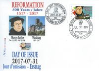 31.07.2017 Canada, 500 Jahre Reformation, FDC, Luther Briefmarken, Canada Martin Luther, Canada Luther Stamp
