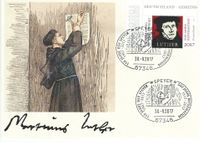 Luther Briefmarken, 30.09.2017 Speyer &quot;500 Jahre Reformation - Luther&quot; Stempelnummer 19/279, Thesenanschlag, 95 Thesen, Reformation
