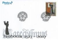 Island &quot;500 Jahre Reformation, Luther Briefmarken, Schlosskirche Wittenberg, 95 Thesen, Thesenanschlag, Martin Luther