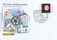 500 Jahre Reformation, Luthergedenkst&auml;tten, SSt Melanchthonhaus, Luther Briefmarken