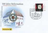 500 Jahre Reformation, Luthergedenkst&auml;tten, SSt Luther Geburtshaus, Luther Briefmarken