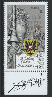 Kaiser Maximilian, Briefmarke, &Ouml;sterreich, Martin Luther Briefmarken