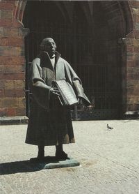 Landau Lutherdenkmal, Luther-Denkmal Landau, Lutherdenkm&auml;ler, Postkarte Luther-Denkmal, Martin Luther