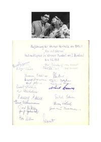 Autogramm, Wormser Narrhalla von 1840 e.V., Fastnachtsposse, J. Bindseil; Wormser Theater, St&auml;dtisches Spiel- und Festhaus, Worms, Das Wormser