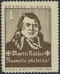 Luther Briefmarken, Vignette, Reklamemarke, Werbemarke, Martin Luther, Ereignismarke, Finnland, Lutherbriefmarken