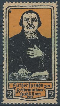 1917_DR_Reklamemarke Lutherspende zum Reformationsjubil&auml;um 1917
