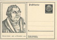 Luther Feldpostkarte, Luther Briefmarken, 450 Geburtstag Martin Luthers