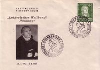 Hermann Zapf, Jan Piwczyk, Lutherischen Weltbund, Hannover, Martin Luther, Michel-Katalog-Nummer 149, Luther Briefmarken