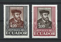 1958 Ecuador Kaiser Karl V Gemälde von Tizian Michel: 990, 991