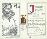 &quot;500. Geburtstag - Martin Luther&quot;; Junker J&ouml;rg, Luther Briefmarken, Martin Luther, DDR, Wittenberg