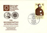 Martin Luther, FDC Michel 2754 - 2757, DDR, Luther, 1983, 500 Jahre Martin Luther