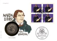 Martin Luther, 1983 Luther, 500 Geburtstag, Michel 1193, Luther Briefmarken, Luther Stempel