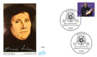 Martin Luther, 1983 Luther, 500 Geburtstag, Michel 1193, Luther Briefmarken, Luther Stempel