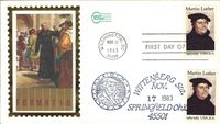 11.11.1983. USA FDC Wittenberg Springfield 500 Jahre Martin Luther