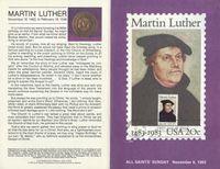 USA 1983 # 2085 - 500 Jahre MARTIN LUTHER 5.5X8.75 both sides