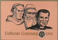 Michel-Katalog-Nr.: PG 529, 03.07.1986 Papua New Guinea Klappkarte, Martin Luther, Luther Briefmarken