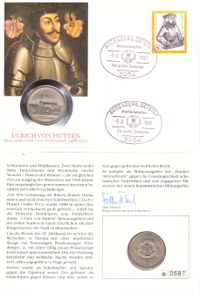 Numinsbrief Ulrich von Hutten; Luther Briefmarken; Ulrich von Hutten
