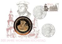 Michel: 1773, Wormser Reichstag 1495, Maximilian I, Worms, Stadt Worms, Martin Luther, Luther Briefmarken