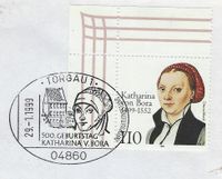 29.01.1999 Katharina von Bora, Michel-Katalog-Nr. 2029, Luther Briefmarken