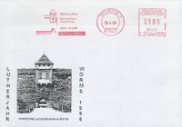 29.04.1996 Werbestempel Martin Luther Briefmarkenausstellung Lutherpförtchen Worms