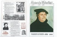 Luther Historisches Gedenkblatt Worms 1996 , Luther Briefmarken