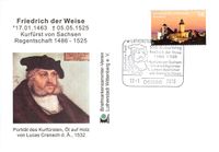 Lutherstadt Wittenberg, 550. Geburtstag Friedrich der Weise, 1463 - 1525 - Stempel-Nr. 26/ 501; Friedrich der Weise
