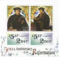 08.08.2017 Ruanda FDC 500 Jahre Reformation, Martin Luther Briefmarken