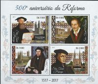 07.11.2017 Sao Tome Martin Luther, Luther Briefmarken