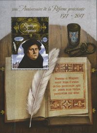 15.12.2017 Togo &quot;500 Jahre Reformation&quot;, Block, Luther Briefmarken