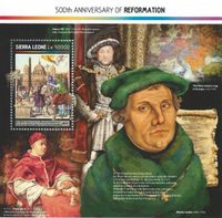 Sierra Leone, Reformation, Martin Luther, Papst Leo X, Luther Briefmarken