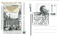 Philipp Melanchton, Sonderstempel Wittenberg, Ganzsache, Martin Luther, Luther Briefmarken