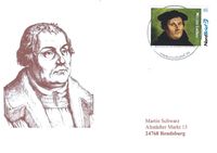 Privatpost Nordkurier, Individual Briefmarke, Luther Briefmarken, Martin Luther