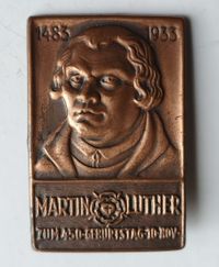 Blechabzeichen Martin Luther zum 450.Geburtstag 1933
