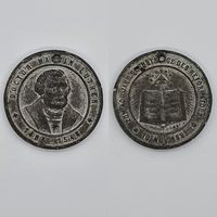 1883 Medaille Martin Luther 400 Jahre Reformation Bronze