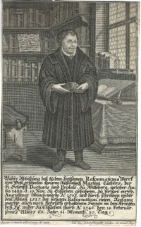 Ganzfiguriges Bildnis Luthers, Johann Jakob Kleinschmidt, Martin Luther, Kupferstich, Kupferstecher Johann Jakob Kleinschmidt