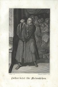 Luther, Stahlstich, Worms, Eduard SCHULER, Stra&szlig;burg, Karlsruhe; Melanchthon