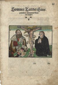 Bibel Predigt, Martin Luther, Holzschnitt, Postillen, Kurf&uuml;rst Friedrich III, Thomas Rhebart, Thomas Rebart