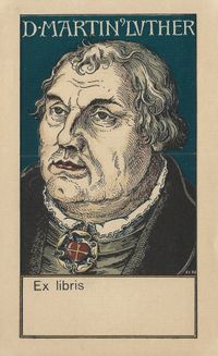 OTTO HUPP Universal-Exlibris Martin Luther, 1903, Luther Portrait