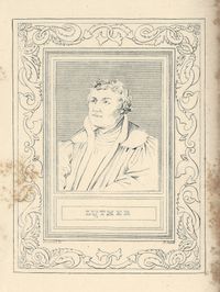 Engraved Portrait Luther, Martin Sands, J Oliver, Martin Luther Portrait
