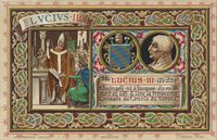 Postkarte 1903 - Papst Lucius III (1181 - 1185)