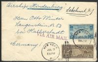 03.07.1936 Luftpost USA New York - DeutschlandHalberstadt per Luftschiff Zeppelin Hindenburg
